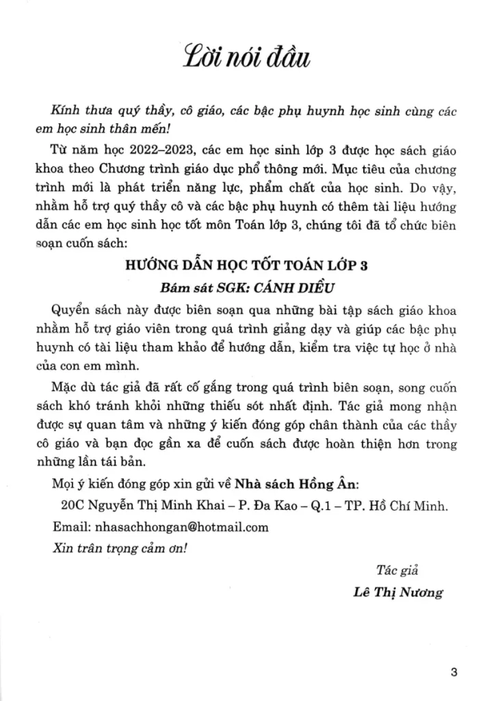 HƯỚNG DẪN HỌC TỐT TOÁN LỚP 3 - TẬP 2 (Dùng kèm SGK Cánh Diều)